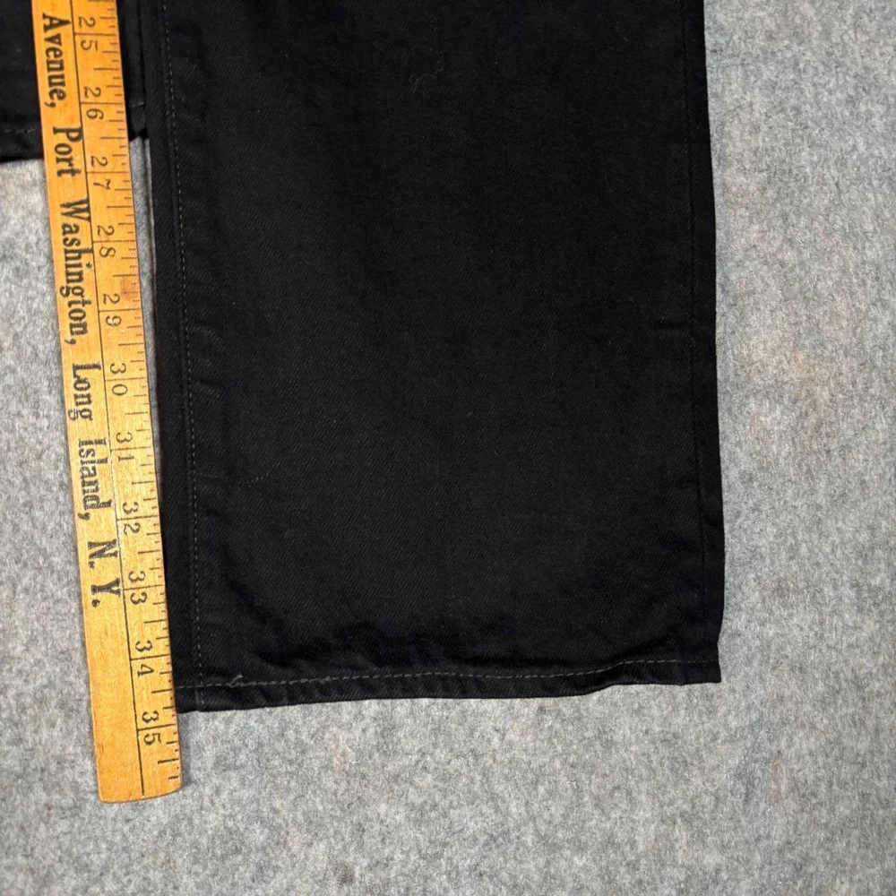 Levis 501 Original Fit Jeans Mens 36x34 Black Button Fly Straight Leg Denim